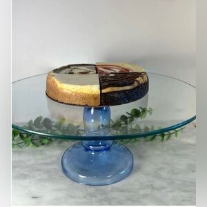 EUC rare vintage  cobalt blue cake stand